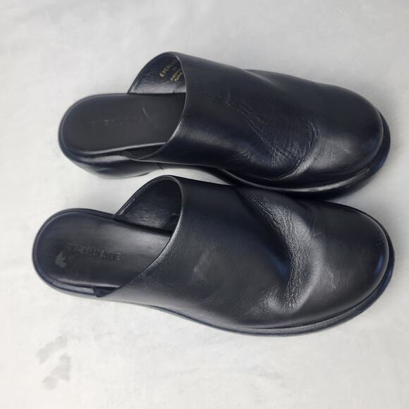 Everlane Black Leather The Puffa Platform Mule Clogs Round Toe in Black | 8.5 - Picture 9 of 14